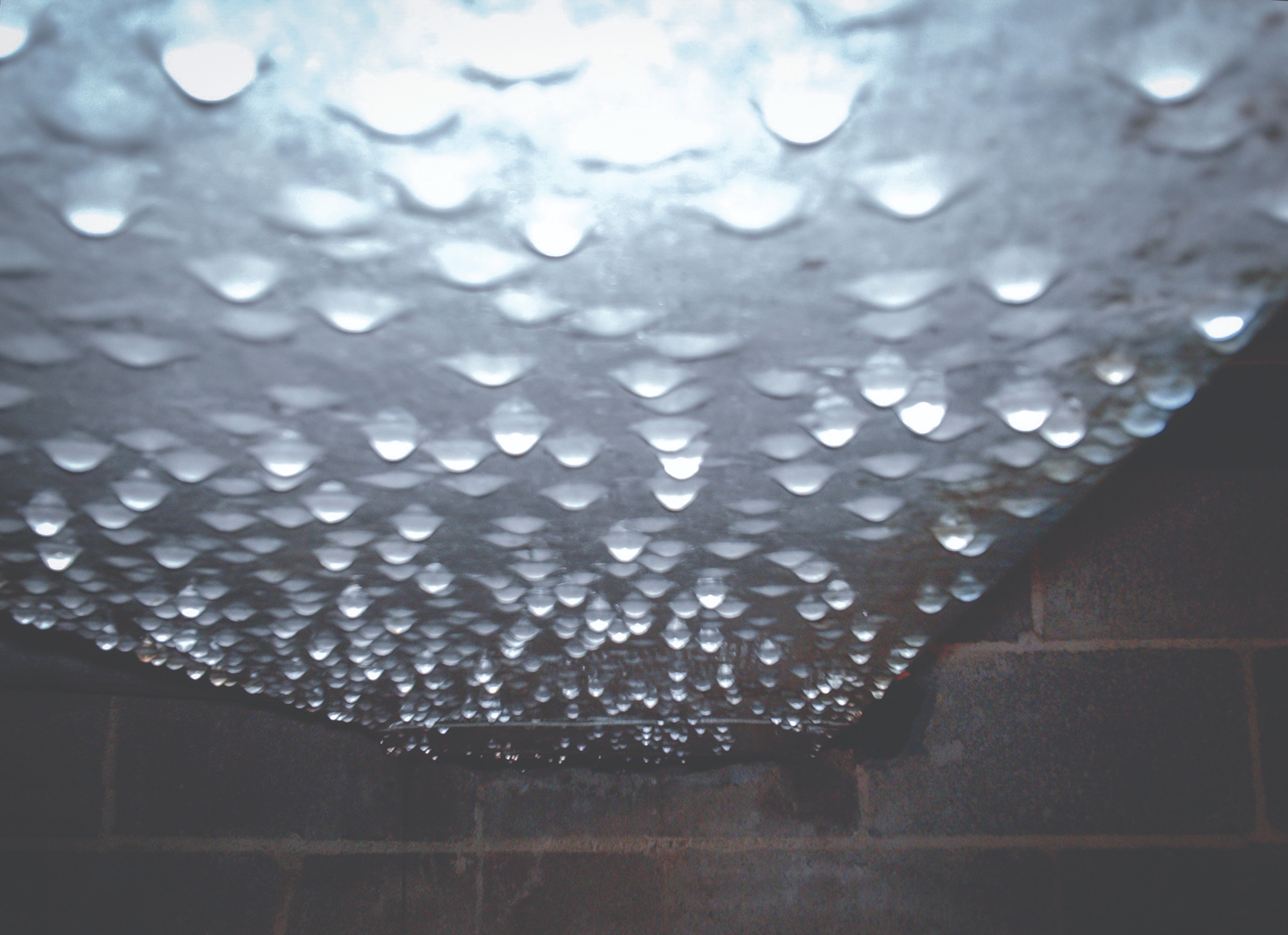 Condensation on duct in Vail crawl space