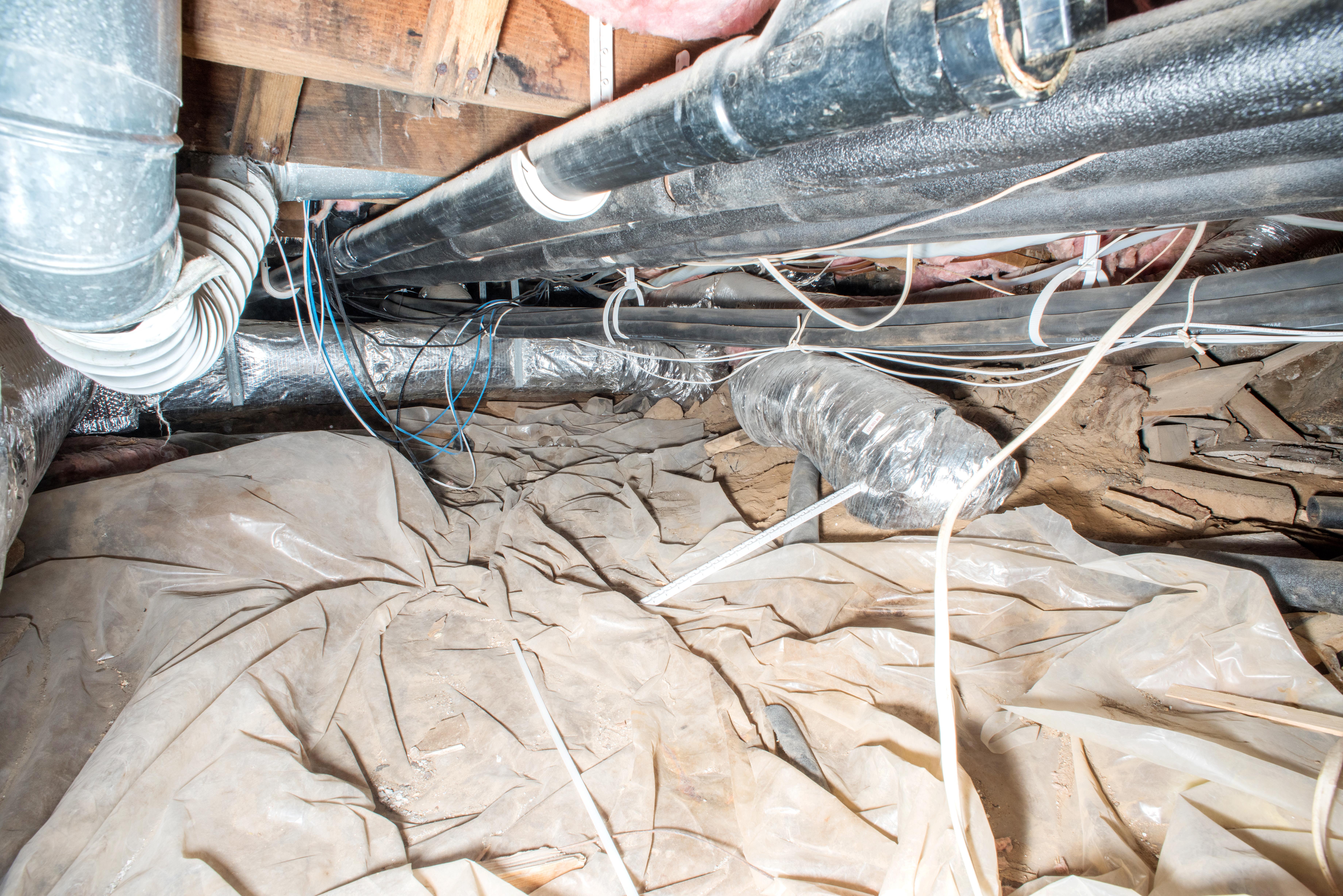 Sagging beams in crawl space